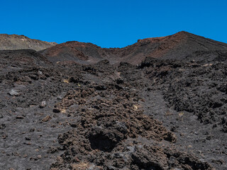 Solid lava on the Etna slopes
