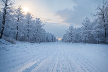 Obraz premium Ice storm freezing everything in its path