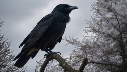 Fototapeta premium Eerie Gothic Raven