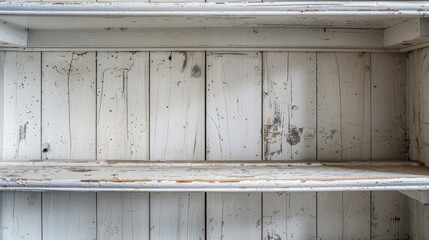 A photograph of a vacant shelf