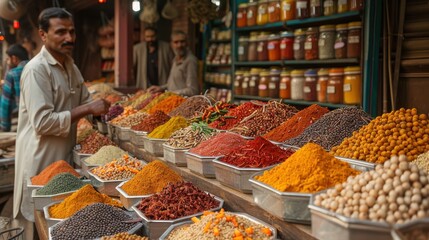 Vibrant Indian Spice Market: A Colorful Snapshot of Aromatic Flavors and Cultural Experiences