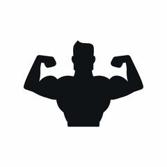 bodybuilder bodybuilding gym sport icon