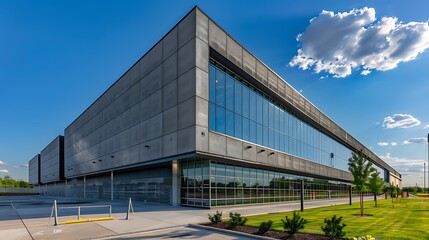 Obraz premium high-performance sports facility clad in durable fiber cement panels, designed to handle the wear and tear of high-traffic sports activities
