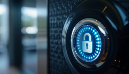 High-definition image depicting action of manually unlocking digital access, highlighting electronic