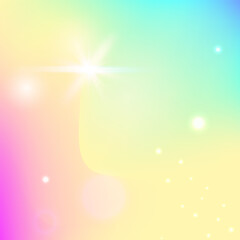 Unicorn Background. Purple Girl Invitation. Kawaii Pattern. Iridescent Fantasy Mesh. Pink Cosmic Gradient. Blue Mystical Hologram. Princess Backdrop. Cute Unicorn Background.