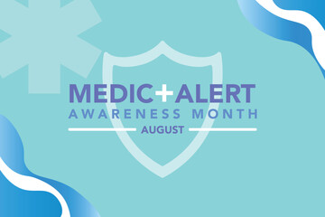 vector graphic of MedicAlert Awareness Month good for MedicAlert Awareness Month celebration. flat design. flyer design.flat illustration.
