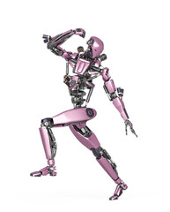 apocalypse cyborg is marching and looking down