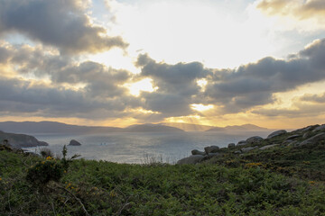 clouds over the Cantabrian sea during sunset