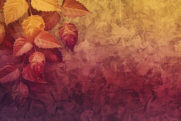 Autumn Leaves with Gradient Background