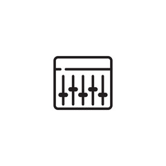 Slider control icon isolated. Sound mixer icon. Editable icon.