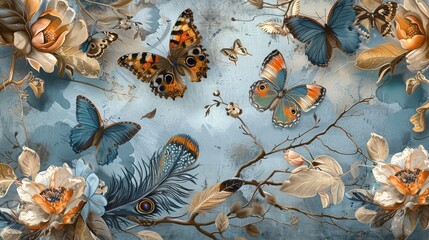 butterfly on the leaves