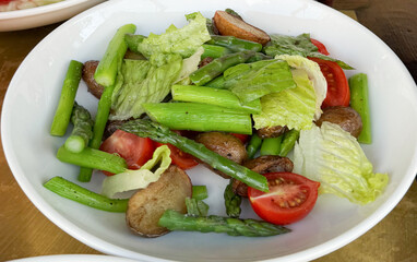 delicious food salads breakfasts on a plate