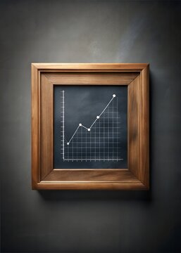 Modern Marketing, High Impact SEO and Marketing Strategy, Graphic Hero Image of a scatter graph in a wood frame with oak and chalk textures