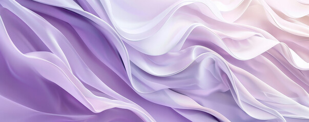 Obraz premium Contemporary background featuring soft gradients of lavender and white. The design is calming and serene, with smooth, flowing shapes and delicate textures