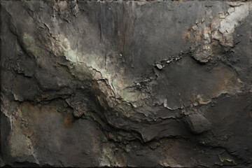 Rugged dark rocky texture with deep crevices and highlights