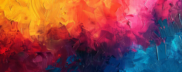 Design art background with a richly textured canvas, bold brushstrokes and vibrant colors creating a dynamic visual interest