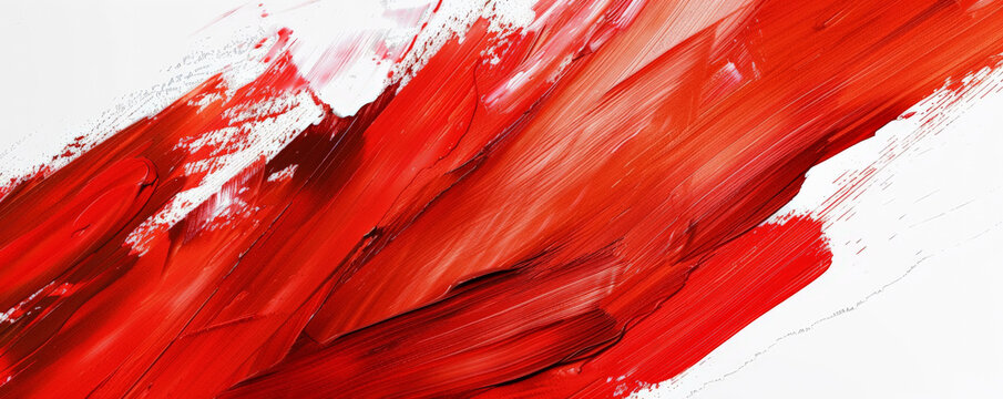Energetic Reds: Bold red brush strokes on a white background, creating a powerful and energetic effect.