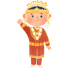 Character of Indonesian traditional clothing