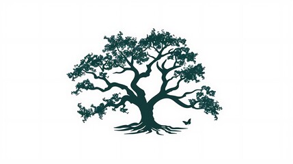 Fototapeta premium leaf, tree, nature, illustration, design, vector, icon, plant, symbol, growth, eco, abstract, environment, forest, ecology, isolated, green, garden, natural, graphic, tree branch, silhouette, backgrou