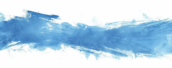 Soft Blues: Gentle blue brush strokes on a white background, creating a calming and serene feel.