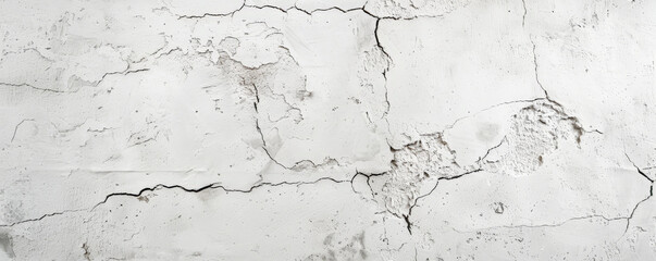 Obraz premium White Concrete Wall: A white concrete wall with subtle cracks and textures, providing an industrial and modern look.