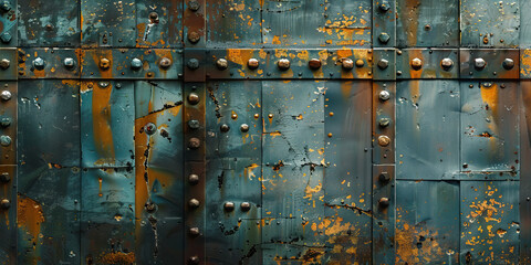 Urban metal detailed close up texture aged metal with rust.