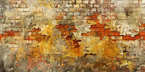 Obraz premium Urban Brick: Close-Up Texture of Old Brick Wall, Showcasing Weathered Surface and Vintage Architecture