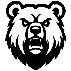 Esports bear head silhouette