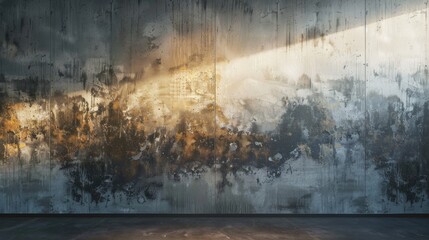 Illuminate concrete wall with flowing stain