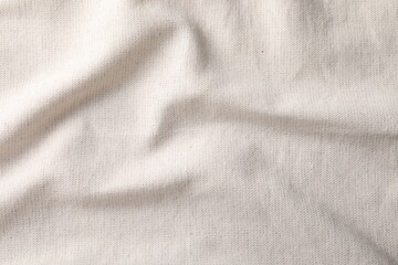 Texture of beige fabric as background, top view