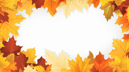 Obraz premium autumn leaves border