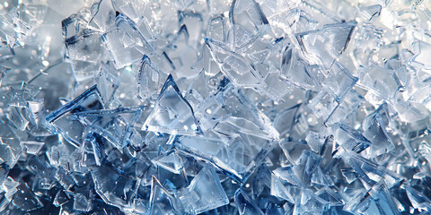 Obraz premium Icy Crystals: Close-Up Texture of Frosty Ice Crystals, highlighting Crisp Details and Crystal Clarity.