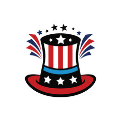 4th july us independence day hat vector design