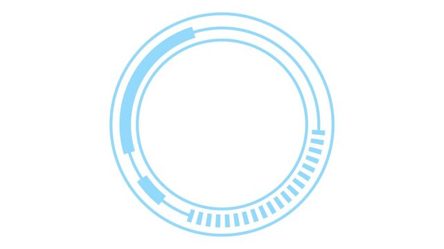 circle border digital technology animation futuristic shape design looping