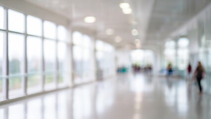 Beautiful Blurred Background of a Modern Office. Made with Generative AI Technology