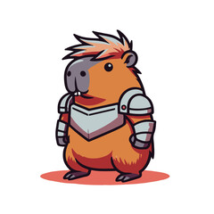 Obraz premium Cute Capybara Soldier no weapon