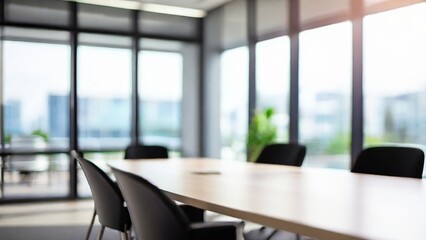 Beautiful Blurred Background of a Modern Office. Made with Generative AI Technology