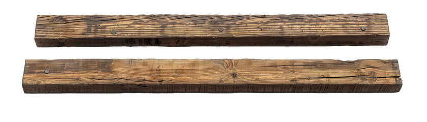 Scaffold Step Boards, Top View, Side View. Isolated on a Transparent Background. Cutout PNG.