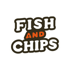 fish and chips tshirt fashion sticker vector illustration template design