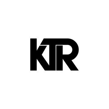 ktr typography letter monogram logo design