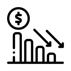 deflation line icon