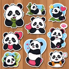 Playful Panda 3D Sticker with Adorable Expression