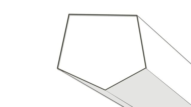 Geometric animation consists of different shapes with 3D faces.