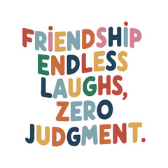 Happy Friendship Day, Colorful lettering typography, Vector Template, Design.