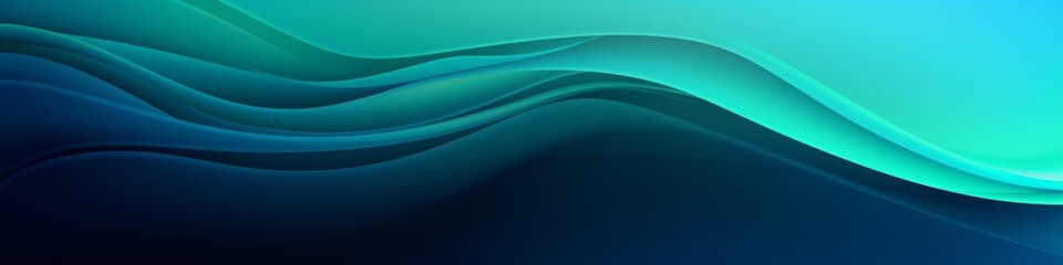 Obraz premium Banner with abstract gradient of navy blue, teal, and aqua colors, background, wallpaper, backdrop