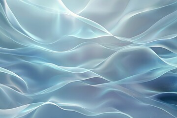 Obraz premium Abstract blue and white background with wavy lines and waves representing serenity and tranquility in nature