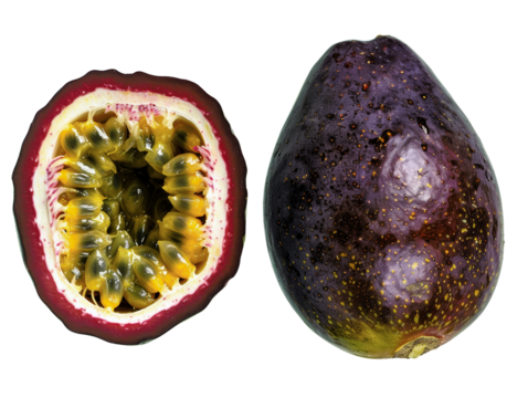 passion fruit on white background - Powered by Adobe