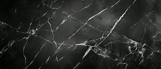 Black Marble Texture with White Veins