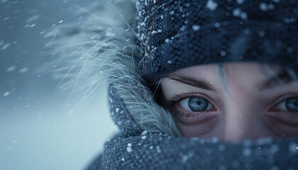Cold is the numbness that seeps into bones: Visualize a person bundled up against the cold, yet still feeling the chill seeping into their bones, symbolizing the penetrating cold of winter.