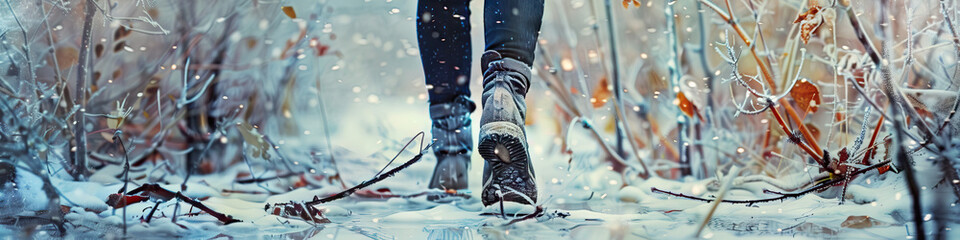 Cold is the snap of frozen twigs underneath a hiking boot in the winter snow.